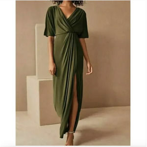 BHLDN Thorton Jersey Dress NEW Green